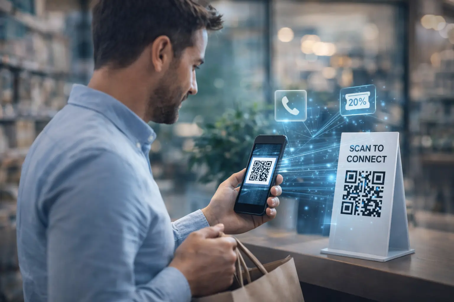 QR Connecting Customers